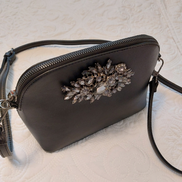 ▪︎ Black ▪︎ Crossbody Handbag with Jewels - Picture 2 of 6